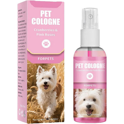Cwdbbzj Alcohol Free Dog Cologne Spray Long Lasting Cranberry Pink Rose Scent Deodorizing Pet Perfume Fur Freshener 1.7 Fluid Ounce