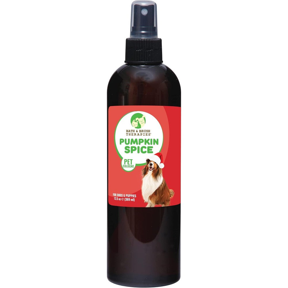 Showseason Bath And Brush Therapies Pumpkin Spice Pet Cologne For Dogs Long Lasting Odor Eliminator Cruelty Free 12.5 Ounce