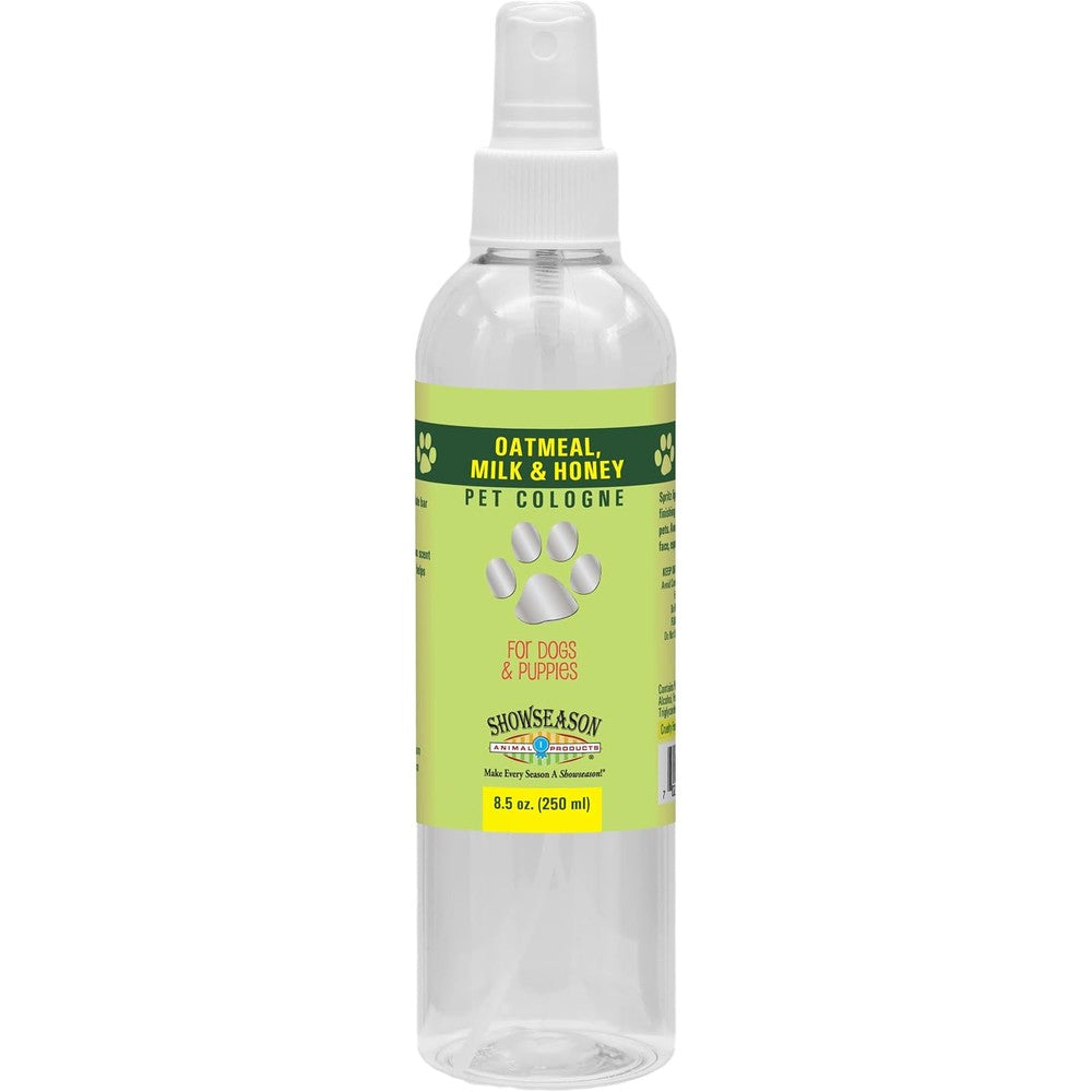 Showseason Animal Products Oatmeal Milk And Honey Dog Cologne Professional Deodorizing Pet Perfume Spray Made In The USA 8.5 Ounces