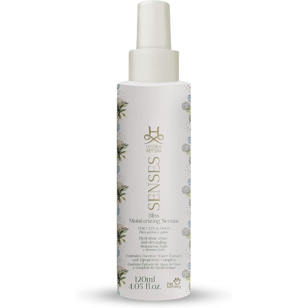 H Hydra Groomers Hydra Senses Bliss Moisturizing Serum for Pets, Hydrating Cat and Dog Spray, Detangling Hair Protection Treatment, 120 Milliliters