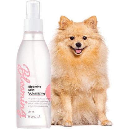 Breezytail Blooming Volumizing Mist Hypoallergenic Dog Grooming Spray Conditioning Odor Eliminator For Coat Shine Six Point Seven Six Fluid Ounce