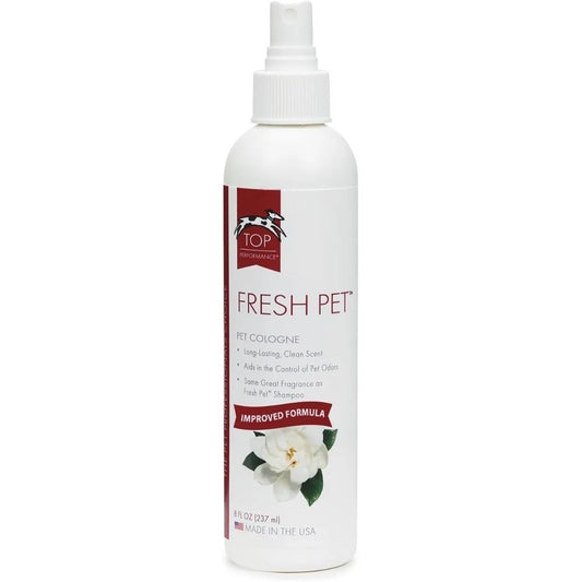 Topline Power TP Fresh Pet Scented Dog And Cat Cologne Grooming Mist Spritz For Odor Control Long Lasting Clean Scent Eight Fluid Ounces Spray Bottle