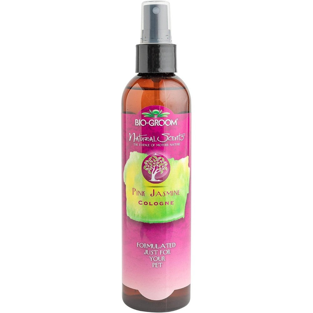 Bio-Groom Natural Scents Pink Jasmine Pet Cologne Alcohol Free Long Lasting Deodorizing Fragrance Spray For Dogs And Cats Eight Fluid Ounce