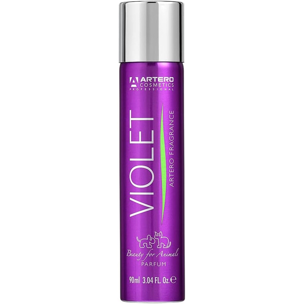 Artero Violet Perfume Finishing Cologne For Dogs And Cats Long Lasting Deodorizing Grooming Spray In Aluminum Bottle 90 Milliliters
