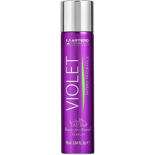 Artero Violet Perfume Finishing Cologne For Dogs And Cats Long Lasting Deodorizing Grooming Spray In Aluminum Bottle 90 Milliliters