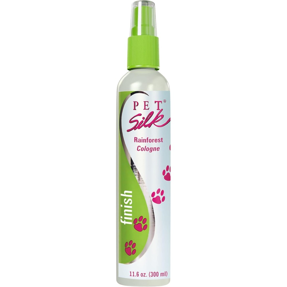 Pet Silk Rainforest Spray Cologne Deodorizing Body Perfume And Conditioner For Dogs And Cats Exotic White Flower Scent 11.6 Ounce