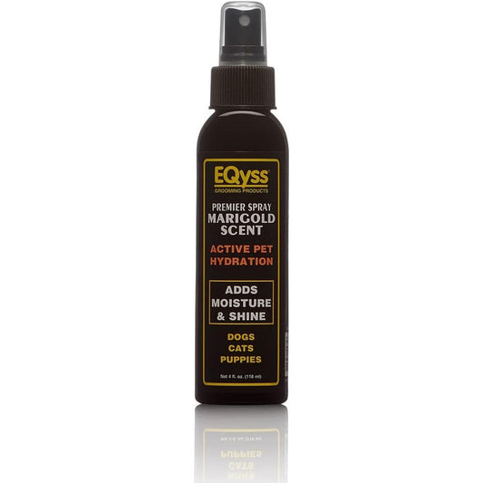 EQyss Premier Pet Spray Marigold Scent Leave In Conditioning And Moisturizing Coat Spray For Dogs Cats And Puppies Four Ounce