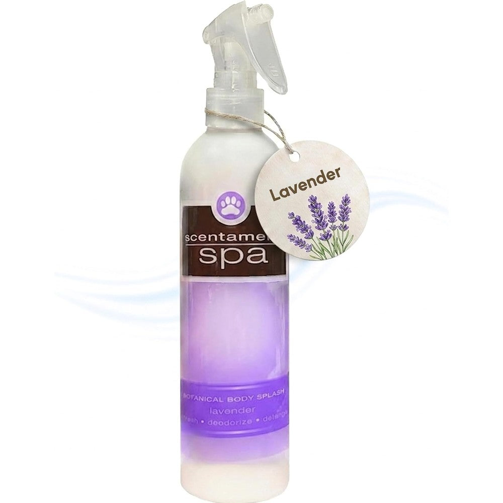Best Shot Scentament Spa Botanical Body Splash Deodorizing Pet Cologne And Detangler Spray Lavender Aloe 8 Ounce