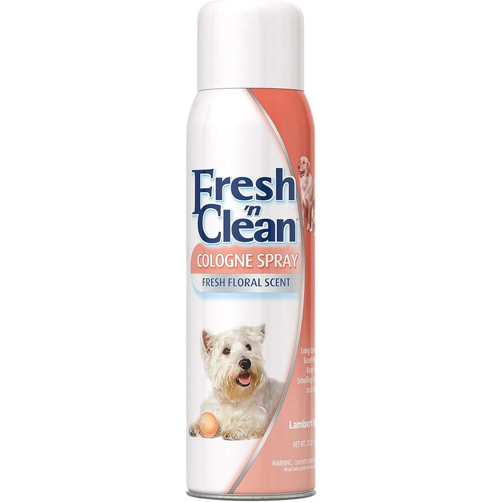 PetAg Fresh 'n Clean Cologne Spray for Dogs Floral Scent Long Lasting Deodorizing Pet Perfume and Odor Control Spray 12 Ounce