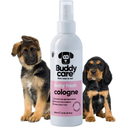 Buddycare Baby Fresh Dog Cologne Spray And Odor Eliminator Deodorizer Perfume For Smelly Dogs With Aloe Vera And Pro Vitamin B5 200 Milliliters