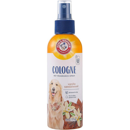 Arm & Hammer for Pets Dog Cologne and Fragrance Spray with Deodorizing Baking Soda Vanilla Sandalwood Scent Paraben Free 6 Fluid Ounces