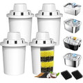 Petnf Dog Water Fountain Replacement Filters 4 Packs With 2 Sponges Compatible With D2341 D2223 D2322 D2419 Stainless Steel Dispenser Models
