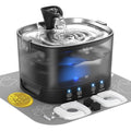 Veken Cordless Cat Water Fountain With Stainless Steel Tray And Five Thousand Two Hundred Milliampere Hour Battery For Cats And Dogs
