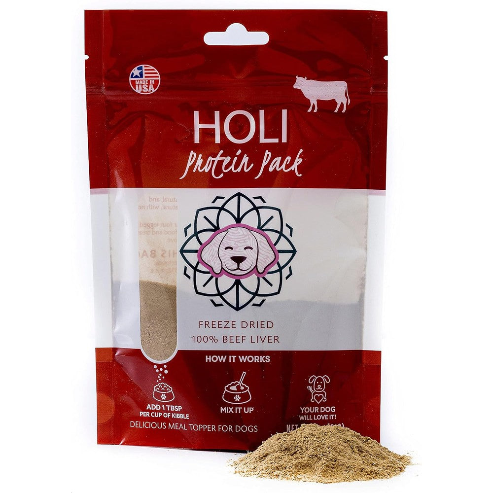 HOLI Beef Liver Powder Dog Food Topper Freeze Dried Human Grade Single Ingredient Meal Mixer For Picky Eaters 8 Ounce
