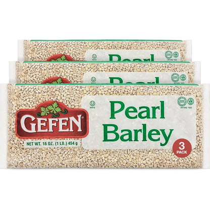 Gefen Premium Quality Pearl Barley Product Of The United States Of America 16 Ounce Pack Of 3 Totaling 3 Pounds
