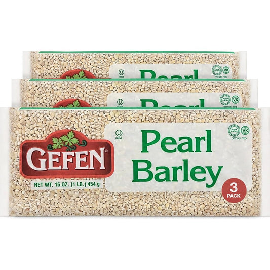 Gefen Premium Quality Pearl Barley Product Of The United States Of America 16 Ounce Pack Of 3 Totaling 3 Pounds