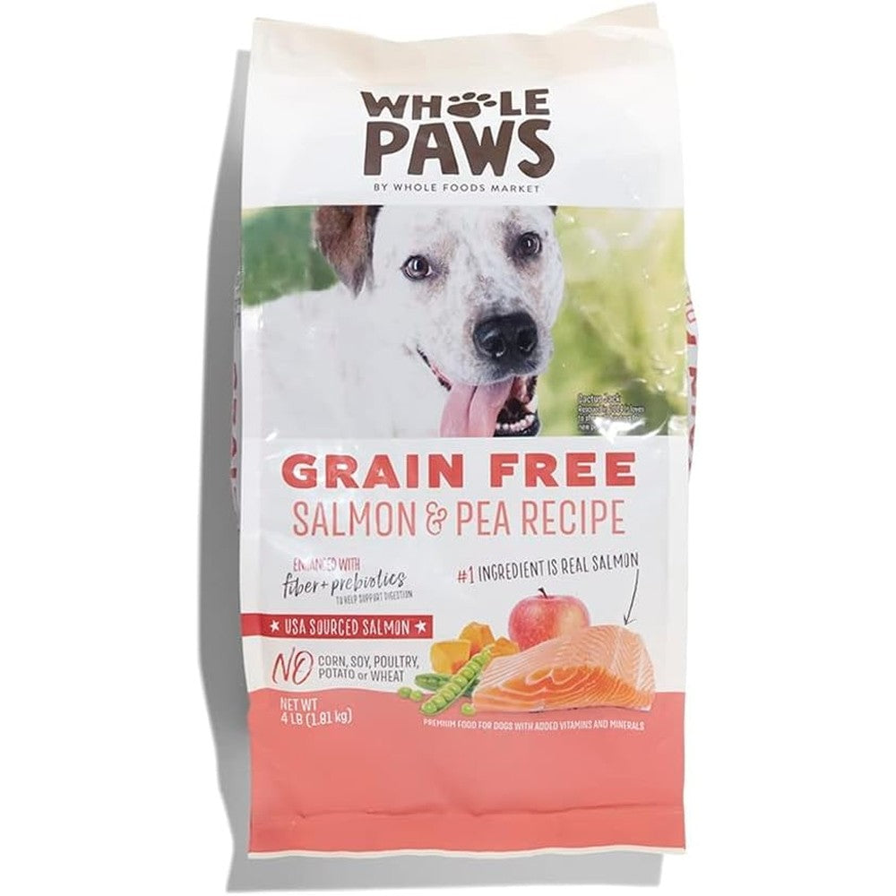 Whole Paws Dog Grain Free Salmon And Peas Recipe Premium Dry Dog Food 64 Ounce