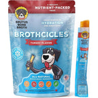 Brutus Broth Brothcicles Frozen Dog Treats Turkey Flavor Hydrating Frozen Enrichment Popsicle Snack With Superfoods Twelve Fluid Ounces Six Pack