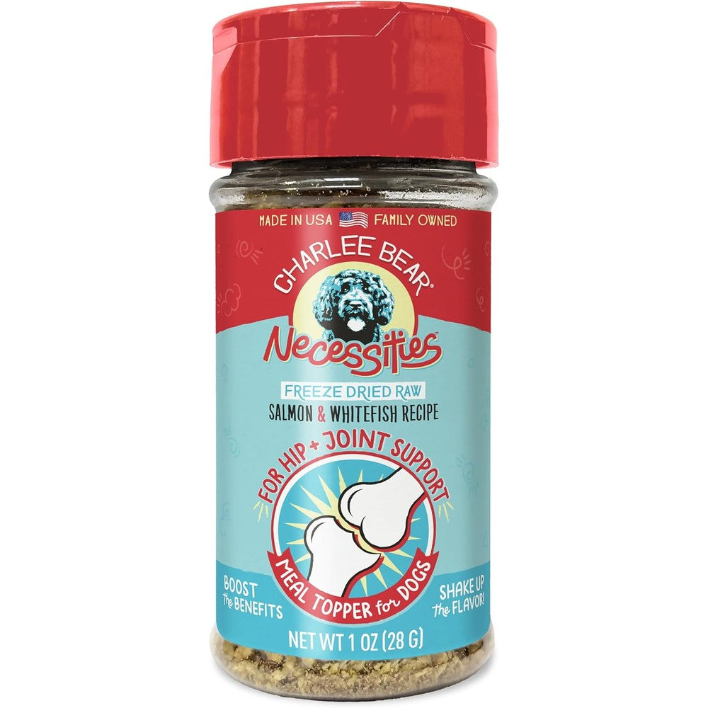 Charlee Bear Necessities Freeze Dried Dog Food Topper Hip And Joint Support Grain Free Salmon And Whitefish Recipe 1 Ounce