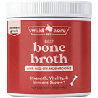 Wild Acre Premium Beef Bone Broth For Dogs High Protein And Collagen Enhanced Food Topper With Mushroom Blend Powder 7 Ounces