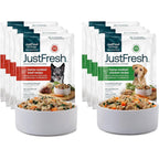 JustFoodForDogs JustFresh Human Grade Wet Dog Food Home Cooked Beef And Chicken Recipes Pack Of 8 Pouches Twelve Ounces Each