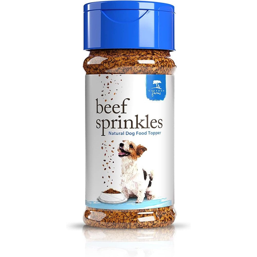 Caledon Farms Beef Sprinkles Natural Dog Food Topper Premium High Protein Pure Beef Meal Enhancer For Adult And Puppy Picky Eaters 120 Grams Pack
