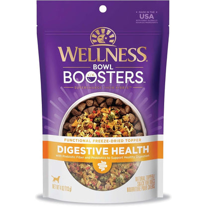 Wellness CORE Bowl Boosters Digestive Health Dog Food Topper Chicken Recipe Freeze Dried Meal Mixer For Sensitive Stomach Four Ounce Bag