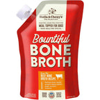 Stella & Chewy's Bountiful Bone Broth Grass-Fed Beef Recipe Liquid Meal Topper For Dogs Joint And Gut Health Support 16 Fluid Ounce Resealable Pouch