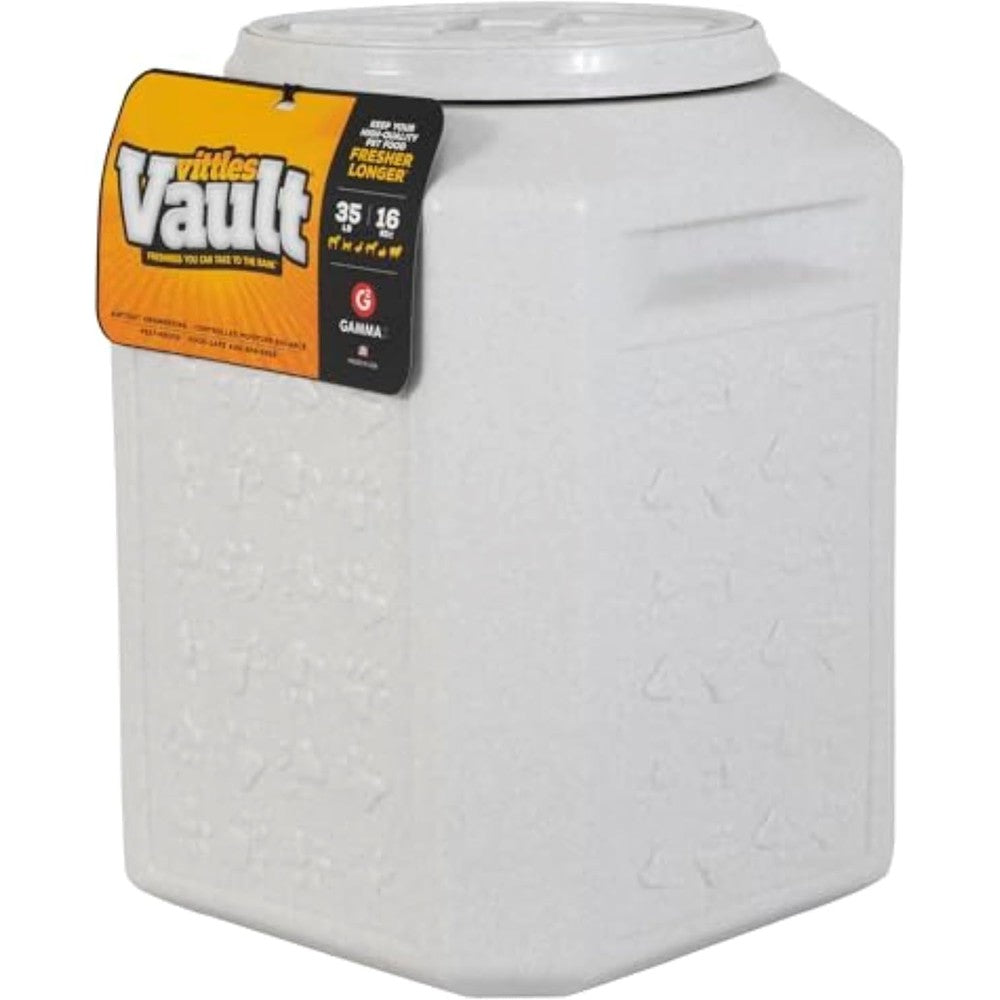 Gamma2 Vittles Vault Outback Airtight Pet Food Storage Container For Dogs And Cats 35 Pound Capacity BPA Free Plastic Made In The USA