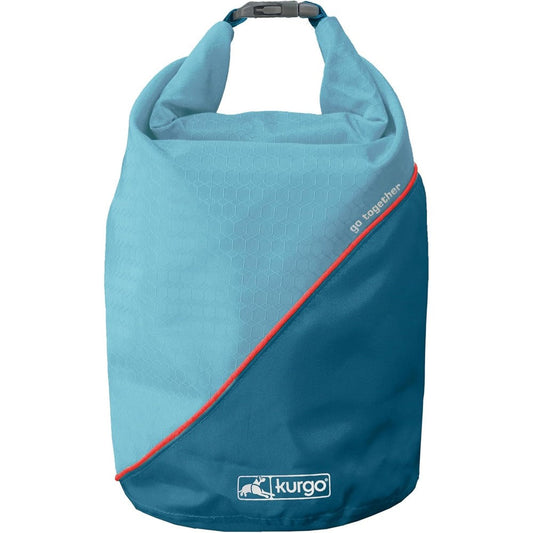 Kurgo Kibble Carrier Portable Dog Food Travel Bag Coastal Blue 5 Pound Capacity