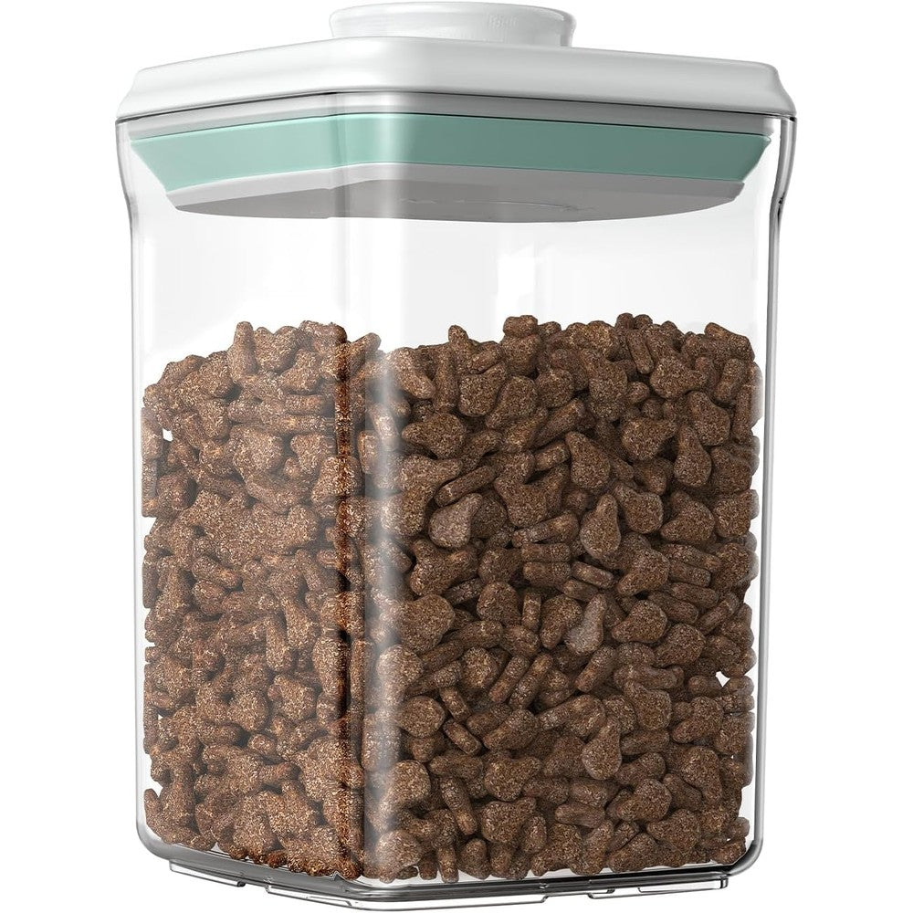 Fafaflyer Dog And Cat Pop Airtight Treat Container 1.2 Liter 1.3 Quart Capacity BPA Free Transparent Stackable Storage Jar
