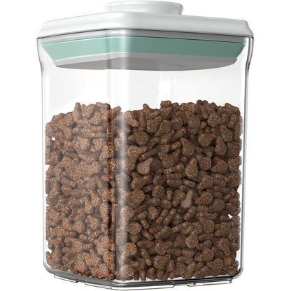 Fafaflyer Dog And Cat Pop Airtight Treat Container 1.2 Liter 1.3 Quart Capacity BPA Free Transparent Stackable Storage Jar