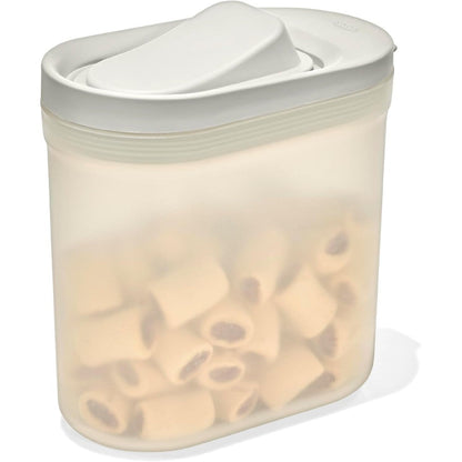OXO Pet Airtight Treat Container 1 Cup Capacity For Dog And Cat Treats Transparent White