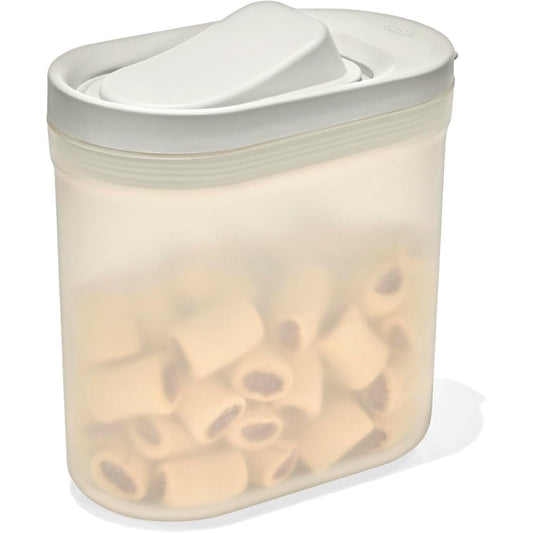 OXO Pet Airtight Treat Container 1 Cup Capacity For Dog And Cat Treats Transparent White