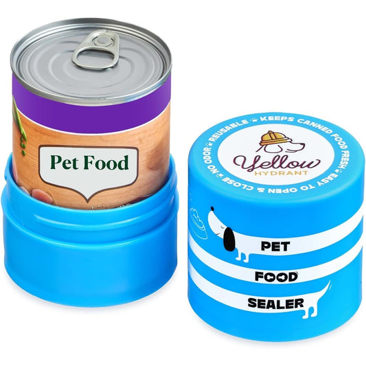 Yellow Hydrant The Original Canned Dog Food Storage Container Airtight Reusable Pet Food Sealer For Standard 13 Ounce Cans
