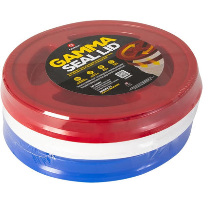 Gamma2 Gamma Seal Lid 3 Pack Combo For Utility Buckets Fits 3.5 To 7 Gallon Buckets Red White Blue Made In United States