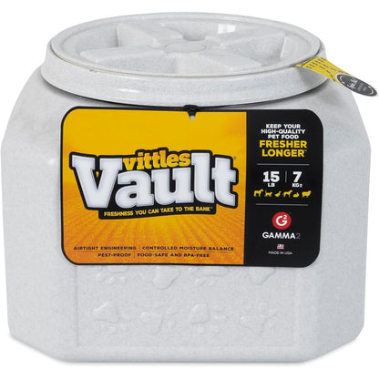 Gamma2 Vittles Vault Outback 15 Pound Airtight Pet Food Storage Container For Dog Cat And Bird Feed BPA Free Food Grade Plastic