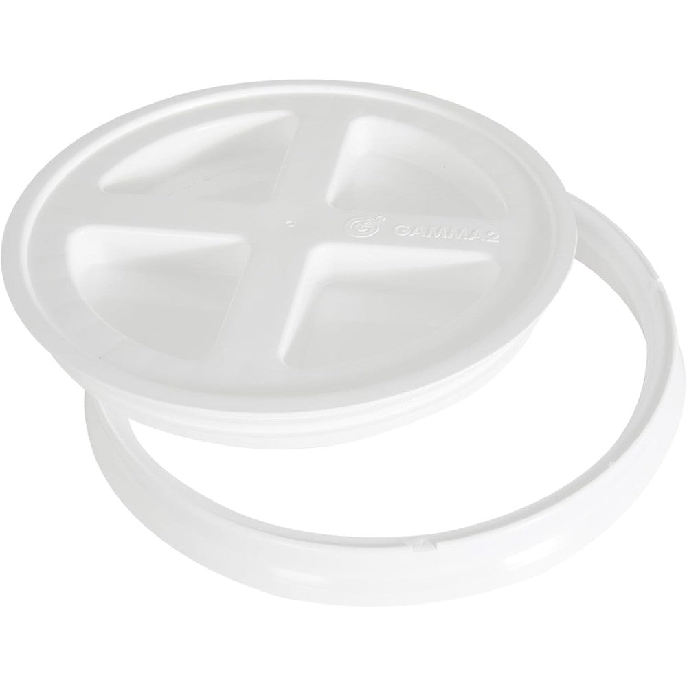 Gamma2 Gamma Seal Lid For Utility Buckets Fits 3.5 5 6 And 7 Gallon Buckets White Made In Usa