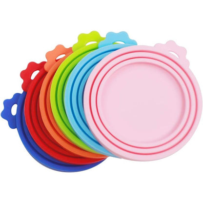 Yobbai Pet Food Can Lids Universal Silicone Covers For Three Ounce Five Point Five Ounce And Twelve To Thirteen Point Two Ounce Cans