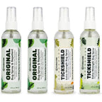 Cedarcide Original And Tickshield Family Pack Natural Cedar And Lemongrass Oil Bug Spray For People And Pets Pack Of 4 Four Fluid Ounce Spritzers