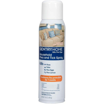 Sentry Home Household Flea And Tick Spray For Indoor Pest Control, 16 Fluid Ounce