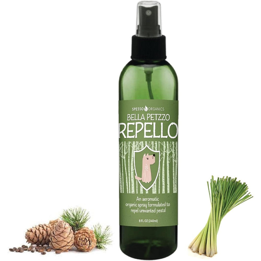Spesso Organics Repello Flea And Tick Spray For Dogs Gentle Natural Protection With Essential Oils 8 Fluid Ounce