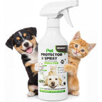 Migdracy Pet Protector Spray Plant Based Flea And Tick Repellent For Dogs And Cats 16 Fluid Ounces