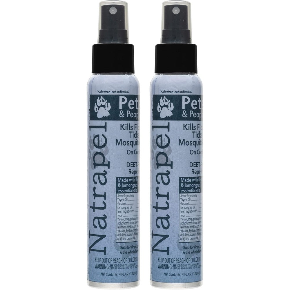 Natrapel Essential Oil Insect Repellent For Pets And People 4 Fluid Ounce Spray 2 Pack