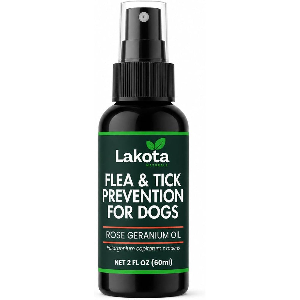 Lakota Naturals All Natural Flea And Tick Prevention Spray For Dogs Two Fluid Ounce Plant Based Repellent