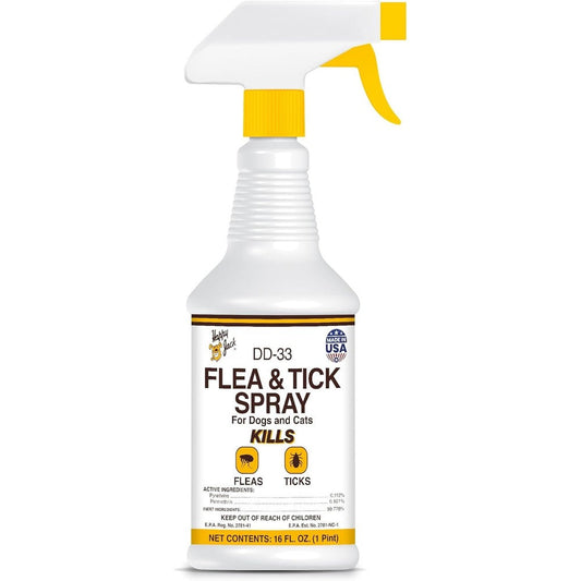 Happy Jack Dd-33 Flea And Tick Spray For Dogs And Cats Water Based Treatment Sixteen Fluid Ounce