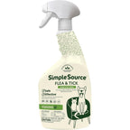 SimpleSource Flea And Tick Home And Pet Spray Powered By Plants Kills Fleas Eggs Larvae And Ticks Fresh Lemongrass Scent 32 Fluid Ounces