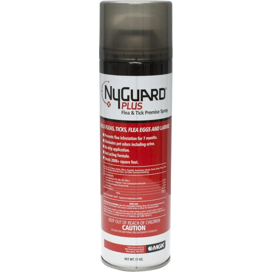 Mgk NyGuard Plus Flea And Tick Premise Spray For Indoor Home Use 17 Ounce Aerosol White