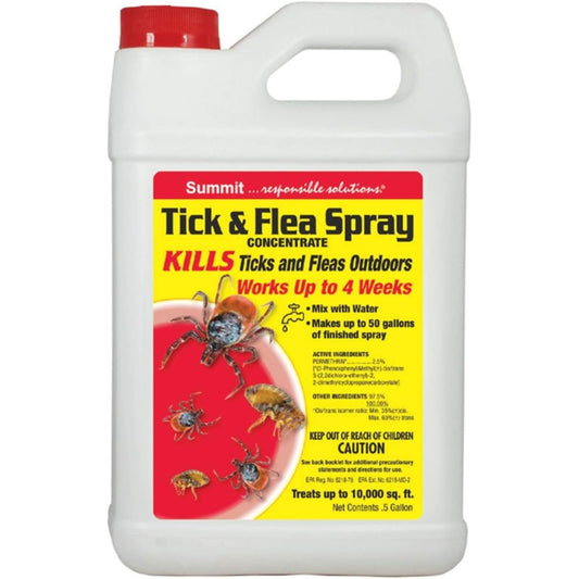 Summit Responsible Solutions Tick And Flea Spray Concentrate Natural Outdoor Insecticide Half Gallon Model 028-6