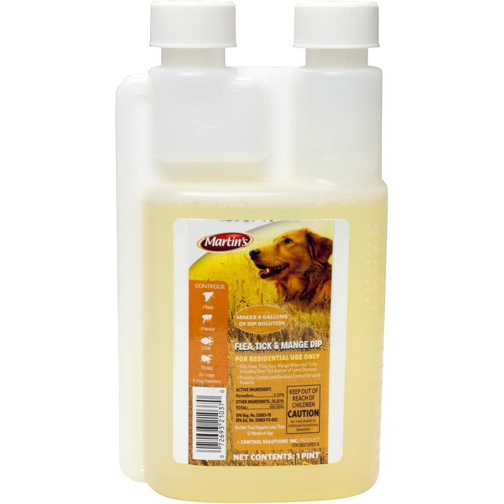 Southern Ag Martin's Flea, Tick And Mange Dip For Dogs 1 Fluid Ounce Concentrate Formula 1 Pint